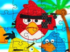 Cluiche Funny Birds Pop It Jigsaw ar líne