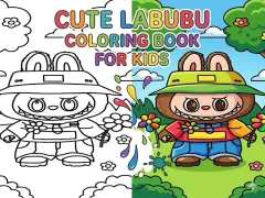 Cluiche Cute Labubu Coloring Book for Kids ar líne