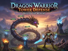 Cluiche Dragon Warrior Tower Defense ar líne