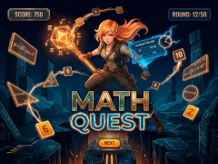 Cluiche MathQuest ar líne