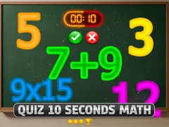 Cluiche Quiz 10 Seconds Math ar líne