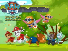 Cluiche Paw Patrol Marshall Skye Ryder Everest ar líne