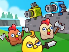 Cluiche Merge Cannon: Chicken Defense ar líne