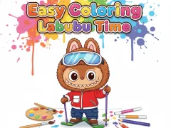 Cluiche Easy Coloring Labubu Time ar líne