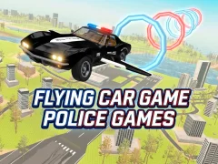 Cluiche Flying Car Game Police Games ar líne