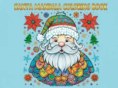 Cluiche Santa Mandala Coloring Pages ar líne