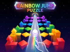 Cluiche Rainbow Jump Puzzle ar líne