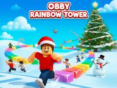 Cluiche Obby Rainbow Tower ar líne