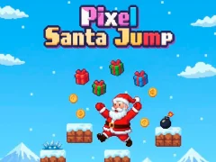 Cluiche Pixel Santa Jump ar líne