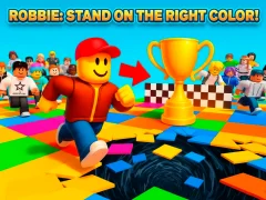 Cluiche Robbie: Stand on the Right Color! ar líne