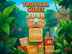 Cluiche Tropical Cubes 2048 ar líne
