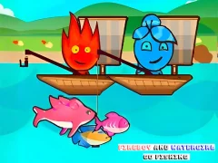 Cluiche FireBoy And WaterGirl Go Fishing ar líne