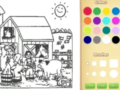 Cluiche Farm Coloring Book For Kids ar líne