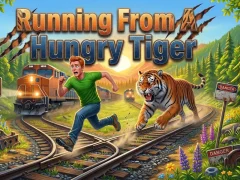 Cluiche Running From A Hungry Tiger ar líne