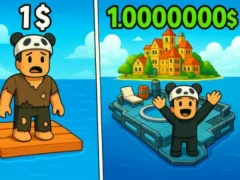 Cluiche Roblox: Raft Tycoon ar líne