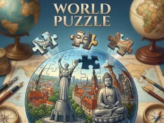 Cluiche World Puzzle ar líne