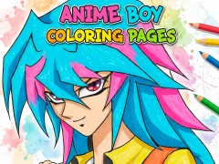 Cluiche Anime Boy Coloring Pages ar líne