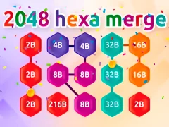 Cluiche 2048 Hex Chain Merge ar líne