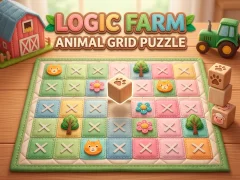 Cluiche Logic Farm: Animal Grid Puzzle ar líne