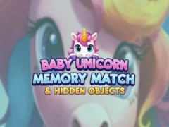 Cluiche Baby Unicorn Memory Match & Hidden Objects ar líne