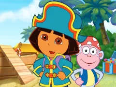 Cluiche Dora The explorer Dora's Pirate Boat Treasure Hunt ar líne