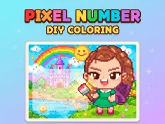 Cluiche Pixel Number  DIY Coloring ar líne