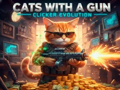 Cluiche Cats with a Gun Clicker Evolution ar líne