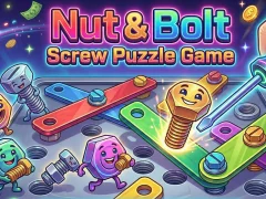 Cluiche Nut & Bolt Screw Puzzle Game ar líne