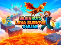 Cluiche Brainrots Lava Survive Online ar líne