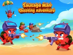 Cluiche Sausage Man Shooting Adventure ar líne