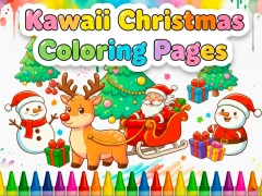 Cluiche Kawaii Christmas Coloring Pages ar líne