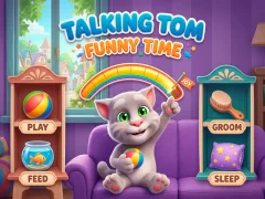 Cluiche Talking Tom Funny Time ar líne