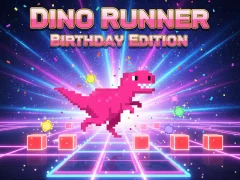 Cluiche Dino Runner Birthday Edition ar líne