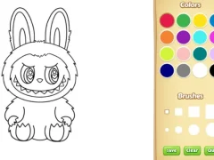 Cluiche Labubu Coloring Book ar líne
