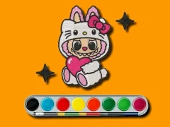 Cluiche Labubu Coloring Adventure ar líne