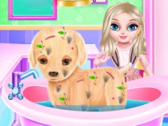 Cluiche Baby Elsa Puppy Surgery ar líne