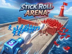Cluiche Stick Roll Arena ar líne