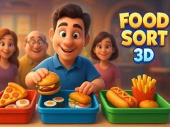Cluiche Food Sort 3D ar líne