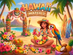 Cluiche Hawaii Match 3 ar líne