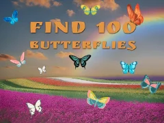 Cluiche Find 100 butterflies ar líne