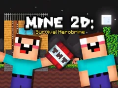 Cluiche Mine 2D Survival Herobrine ar líne
