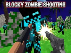Cluiche Blocky Zombie Shooting ar líne