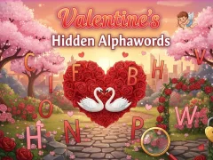 Cluiche Valentine's Hidden Alphawords ar líne
