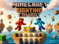 Cluiche Minecrafts Fighting Combat ar líne