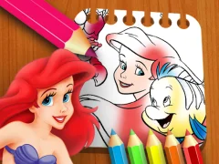 Cluiche The Little Mermaid Coloring Book ar líne