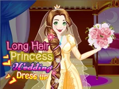 Cluiche Long Hair Princess Wedding Dress up ar líne