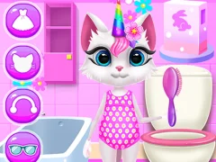 Cluiche Kitty Unicorn Daily Care ar líne