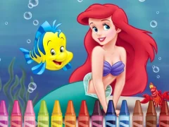 Cluiche 4GameGround Little Mermaid Coloring ar líne