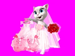 Cluiche Talking Tom Angela City Wedding Boutique ar líne