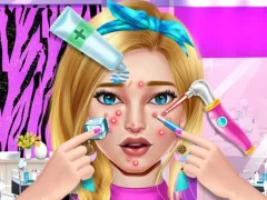 Cluiche Pimple Treatment Makeover Salon ar líne